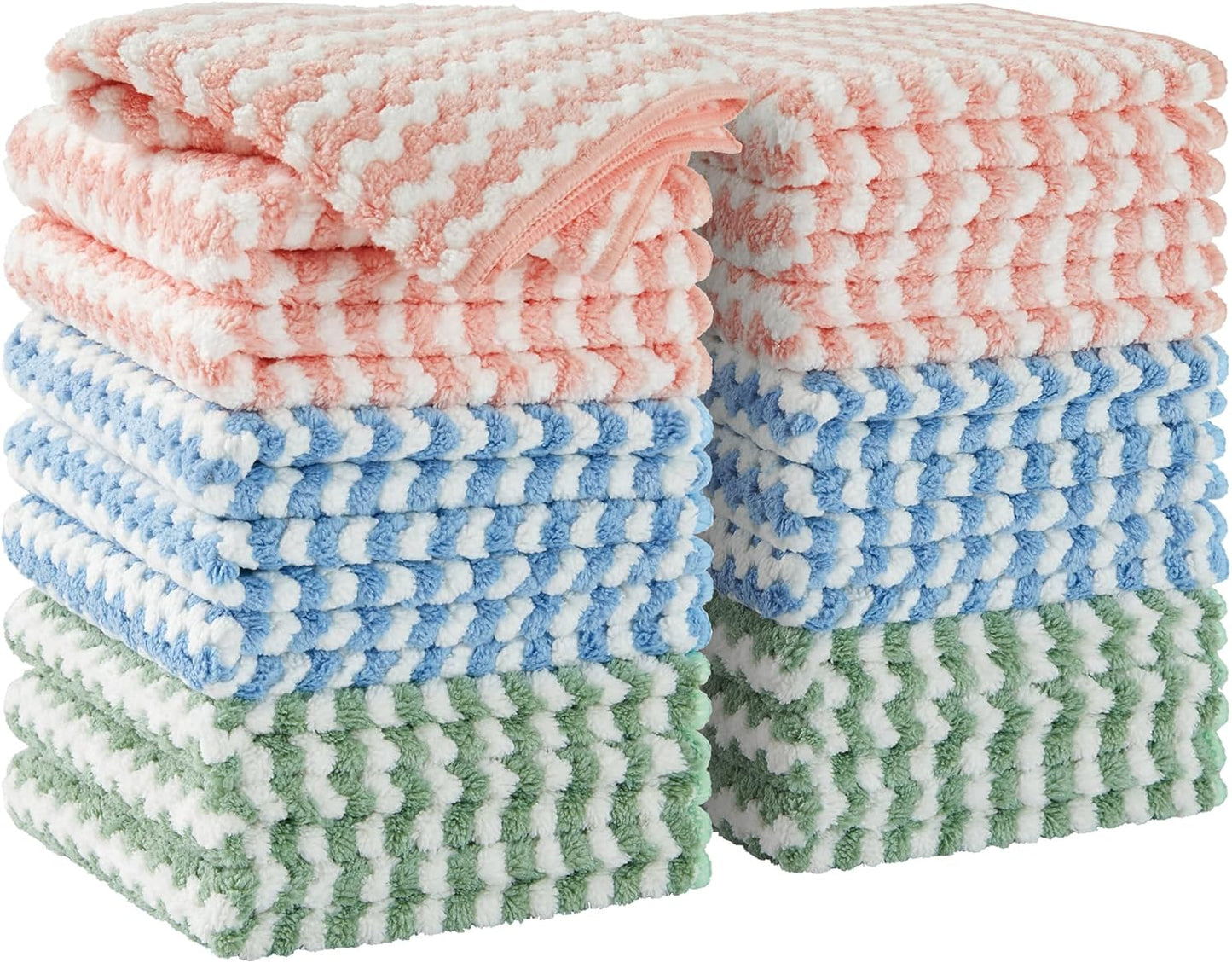JOYMOOP Microfiber Cleaning Cloth Set - Absorbent & Lint-Free Kitchen Towels