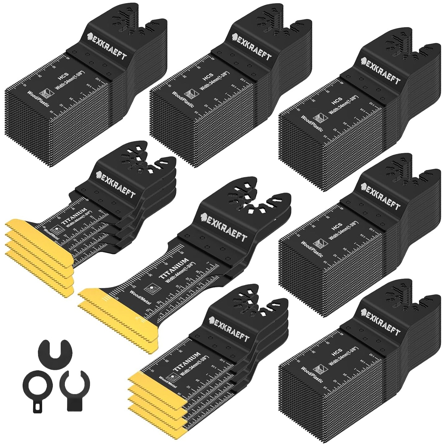 110 PCS Multitool Blades for Oscillating Tools - High Efficiency