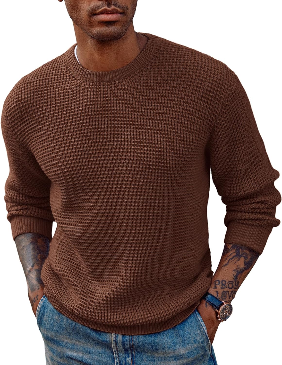 PJ PAUL JONES Mens Crewneck Pullover Sweater for All Seasons