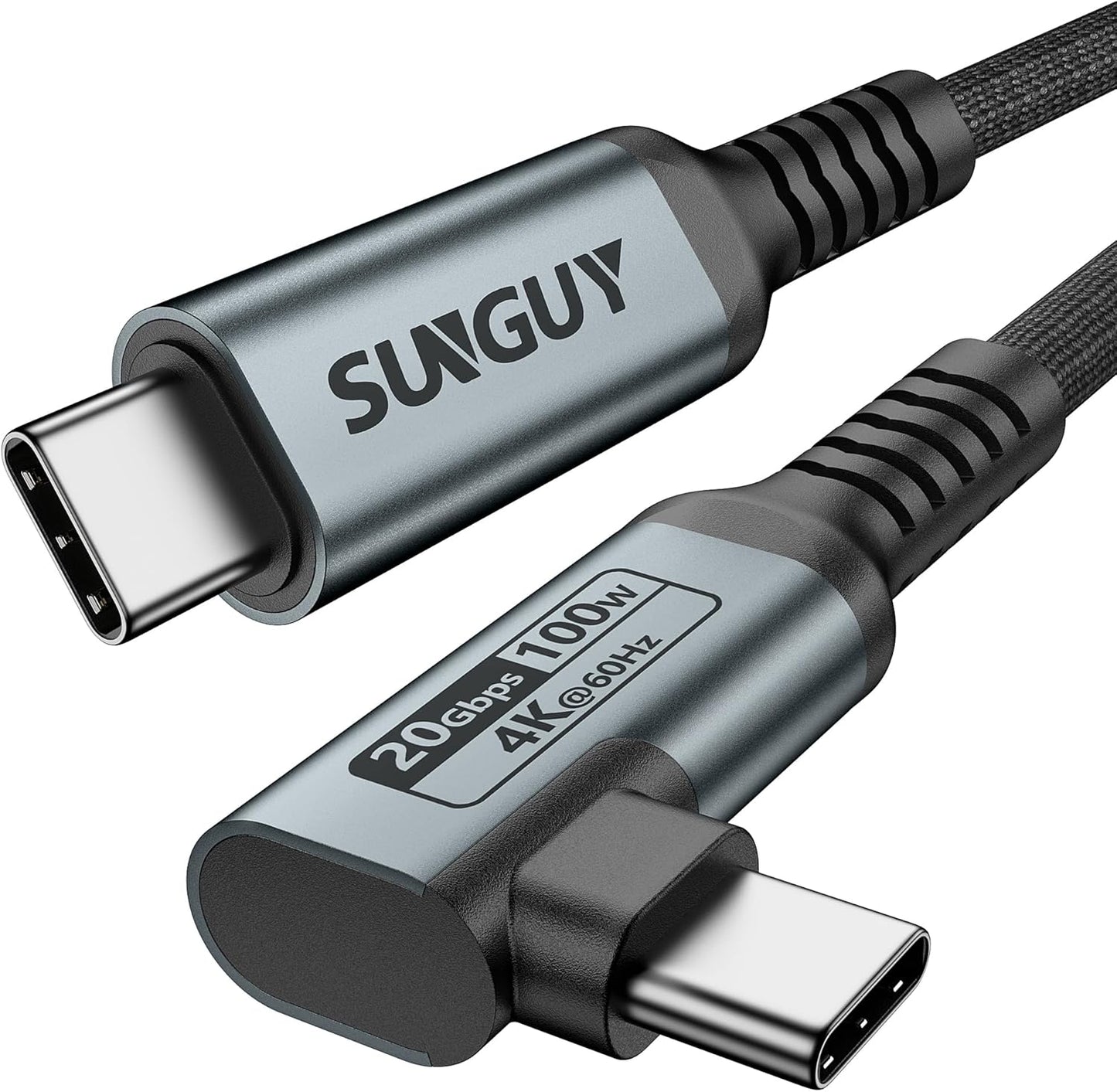 SUNGUY 20Gbps USB C Cable: Fast Data Transfer & Power Delivery
