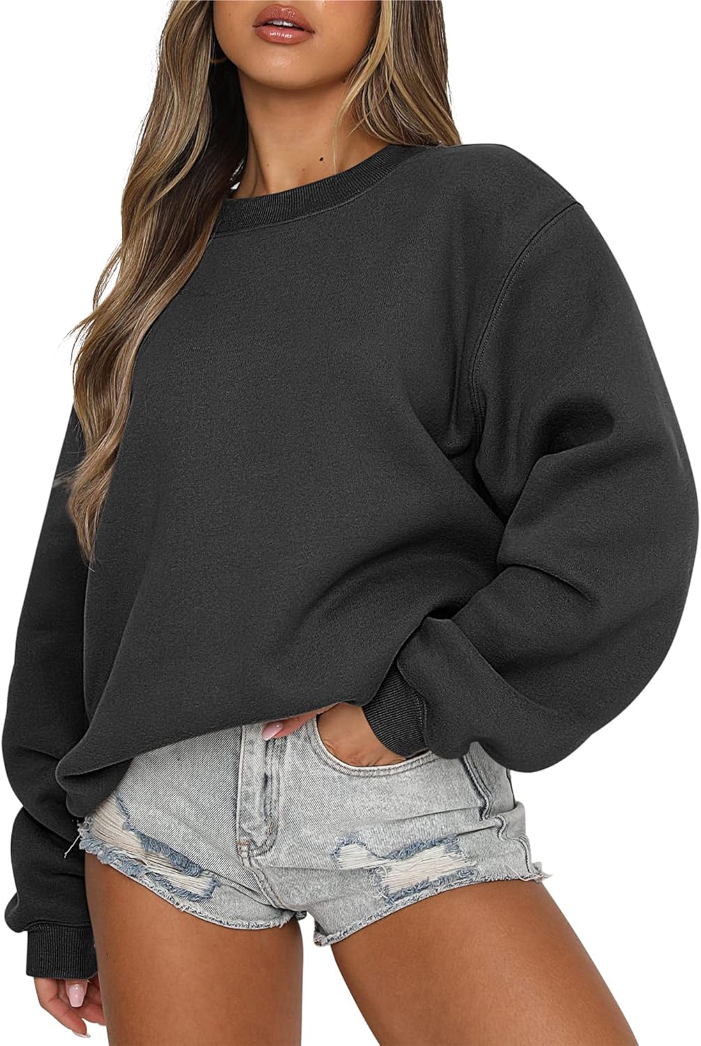 ANRABESS Womens Oversized Pullover Sweatshirts for Fall Winter