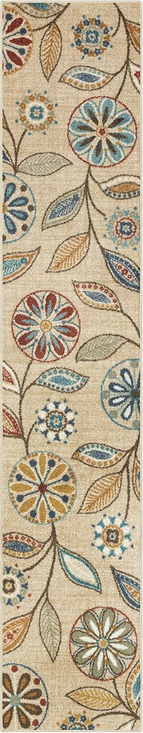 Maples Rugs Reggie Floral Runner Rug - Stylish and Durable Design