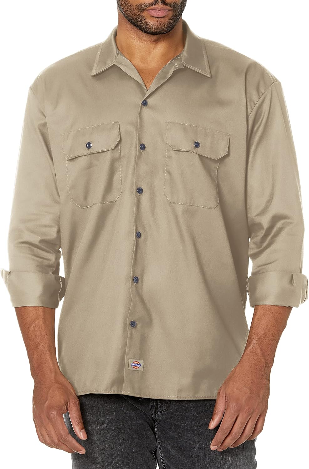 Dickies Men's Long Sleeve Work Shirt for Comfort and Durability