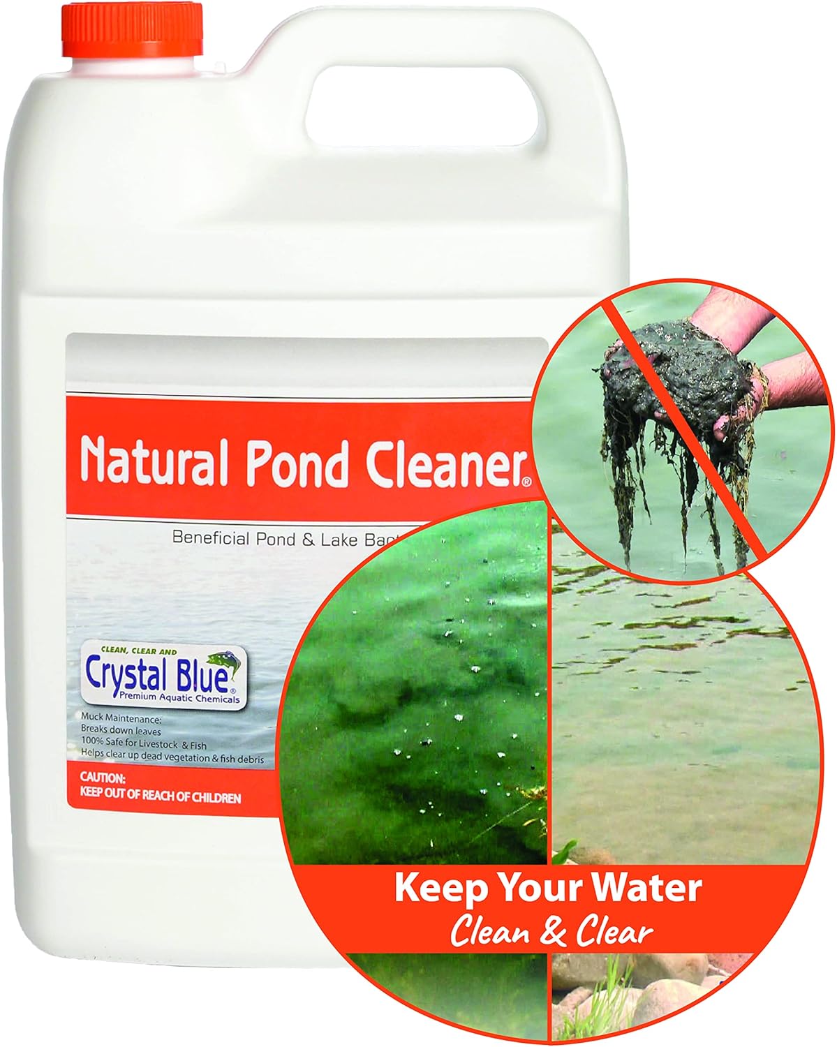 Crystal Blue Natural Pond Cleaner for Muck and Sludge Removal
