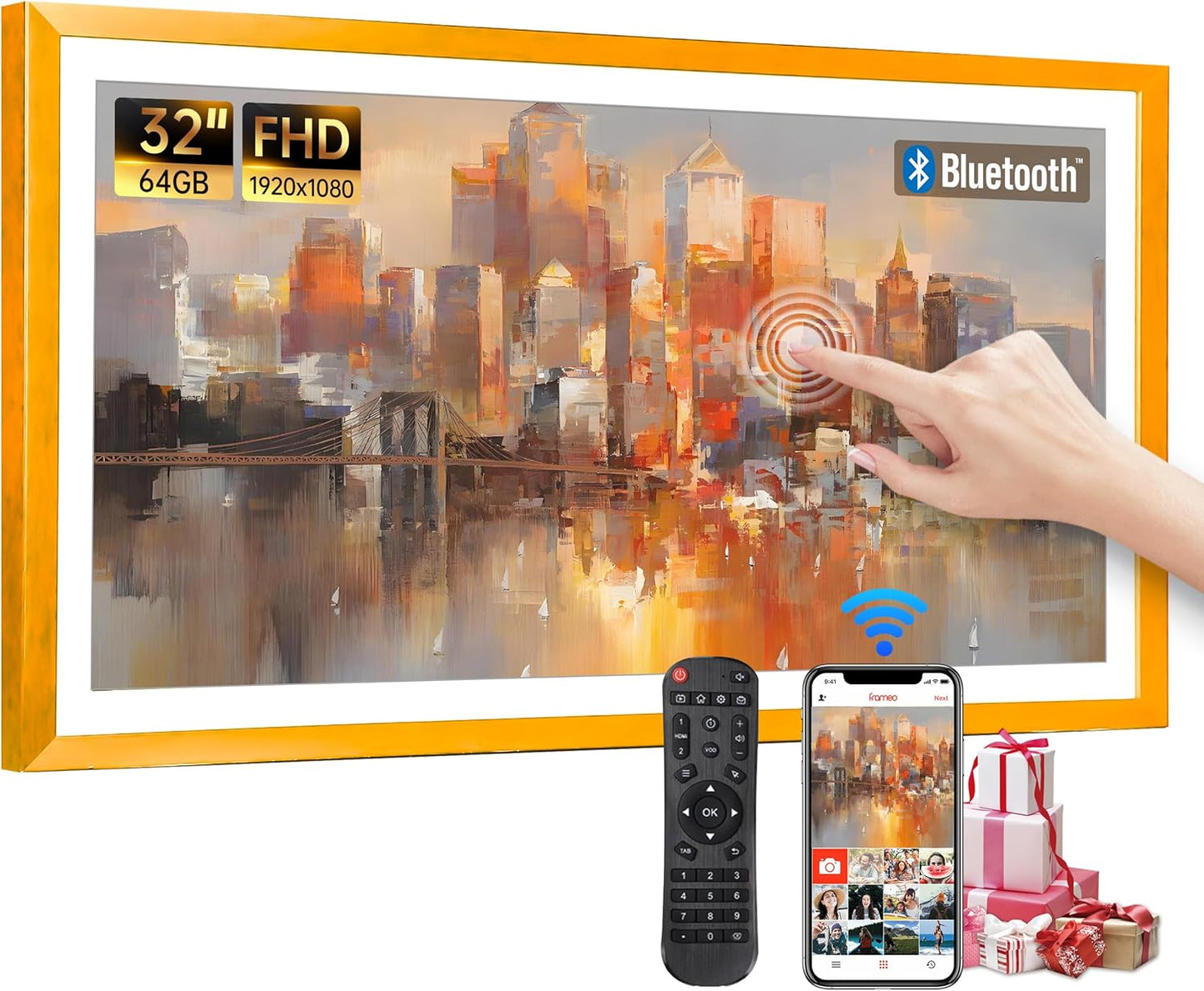 CAMINI 32 Inch Digital Picture Frame with 1080P FHD Display