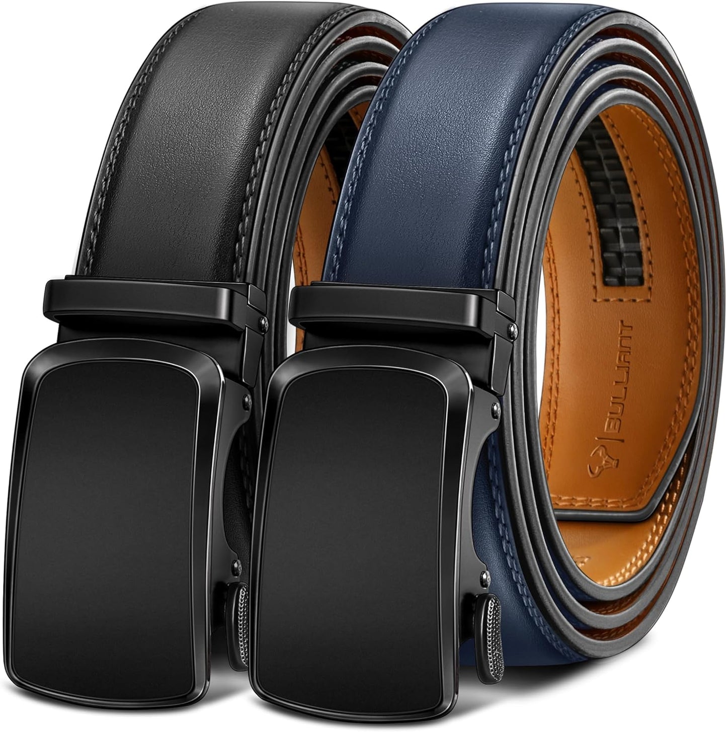 BULLIANT Men's Ratchet Belt 2 Pack for Perfect Fit and Style