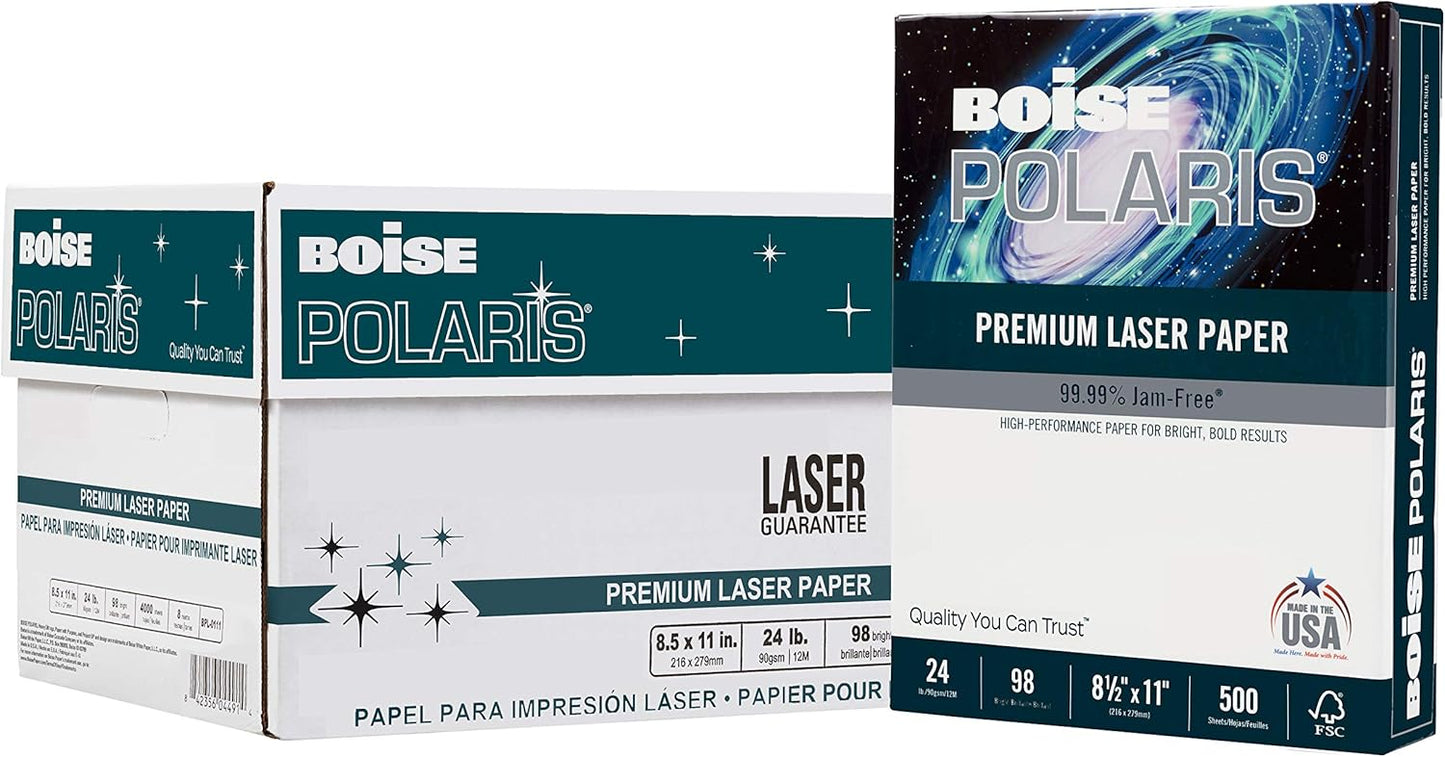 BOISE POLARIS Premium Laser Paper for Crisp, Vivid Results