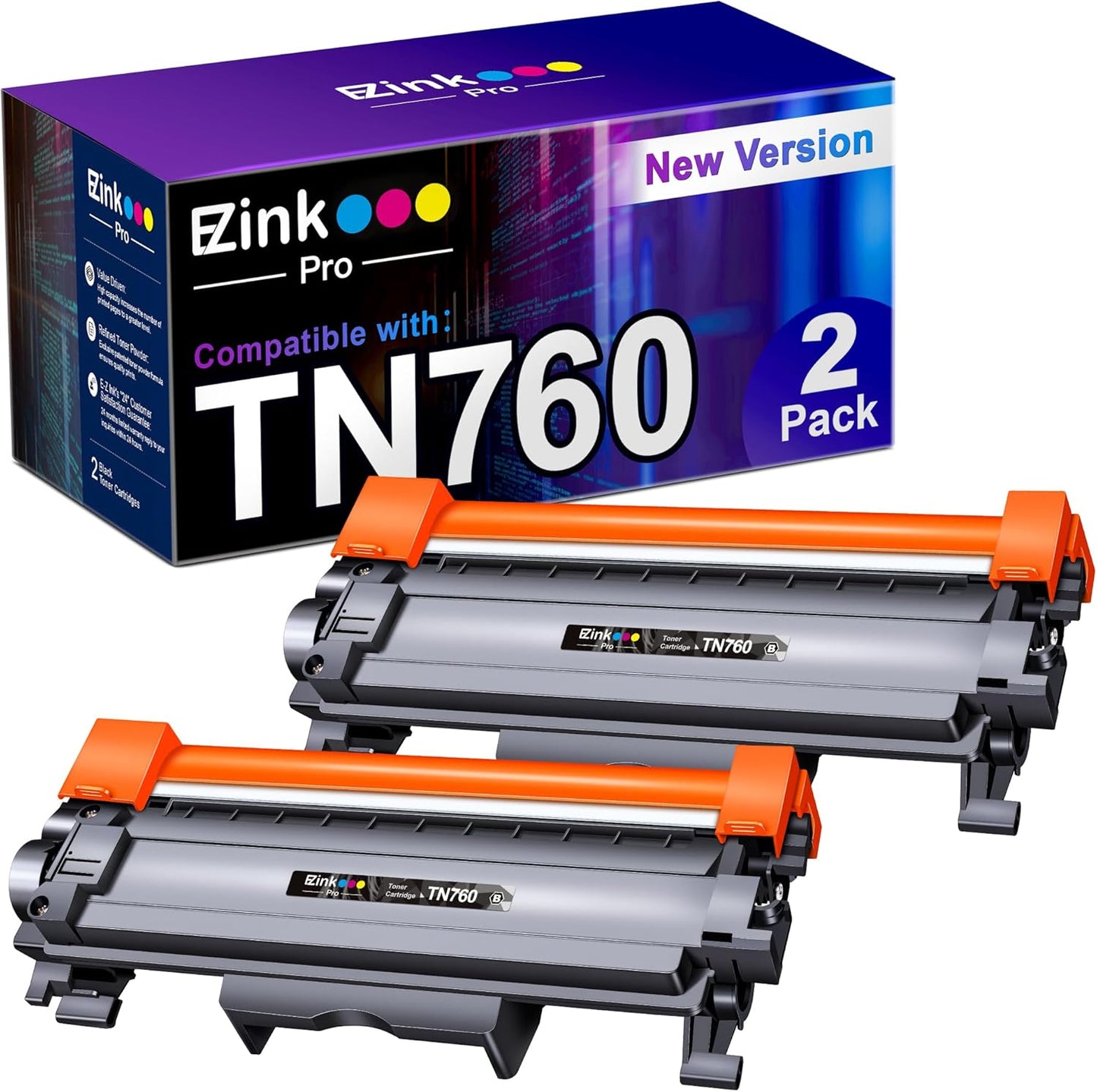 High Yield TN760 Toner Cartridges for Brother Printers