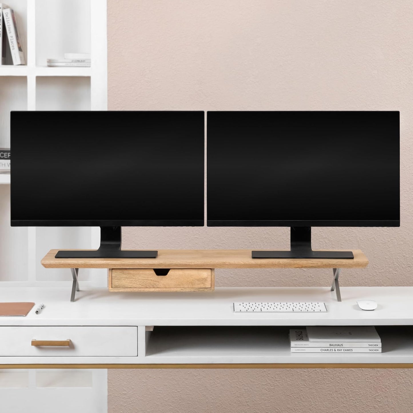 Ergonomic Monitor Stand for Desk - Space-Saving Riser Solution