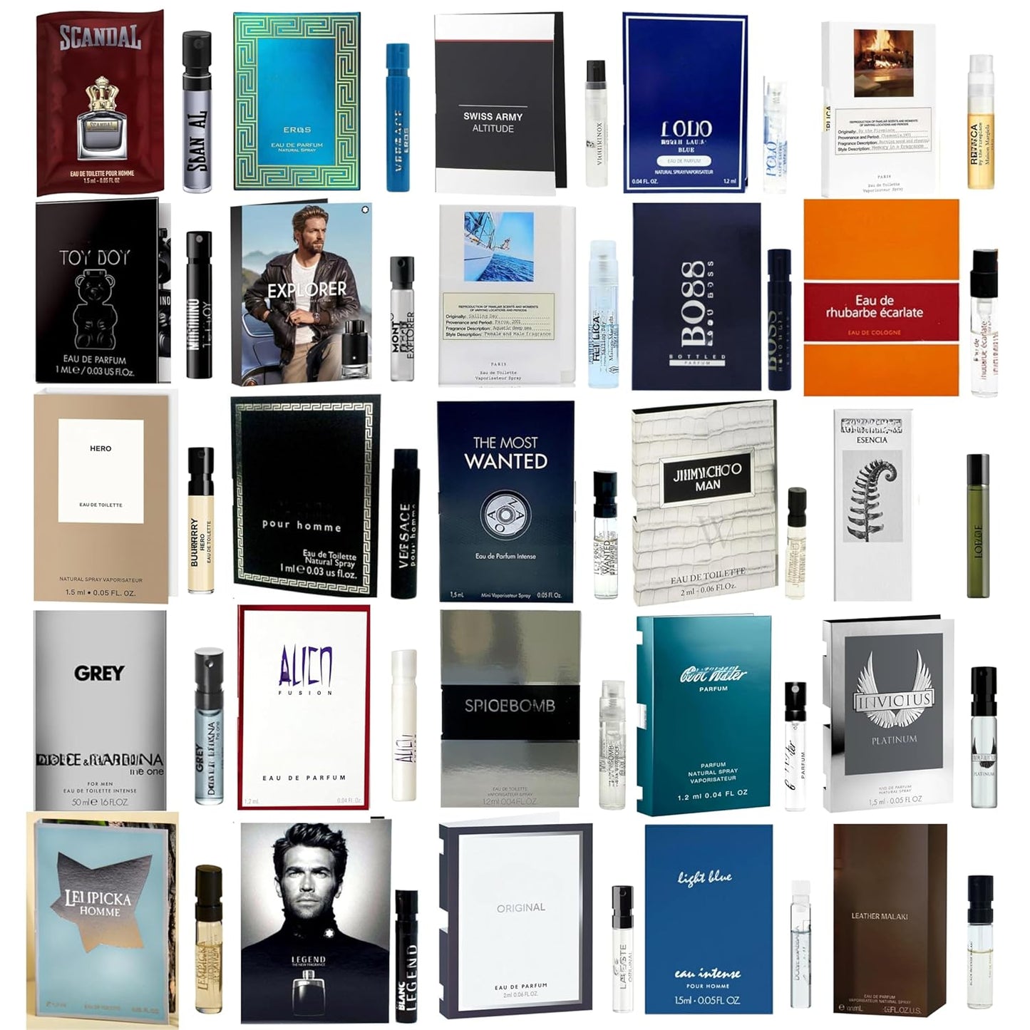 Infinite Scents Cologne Samples for Men - 12 Unique Fragrances