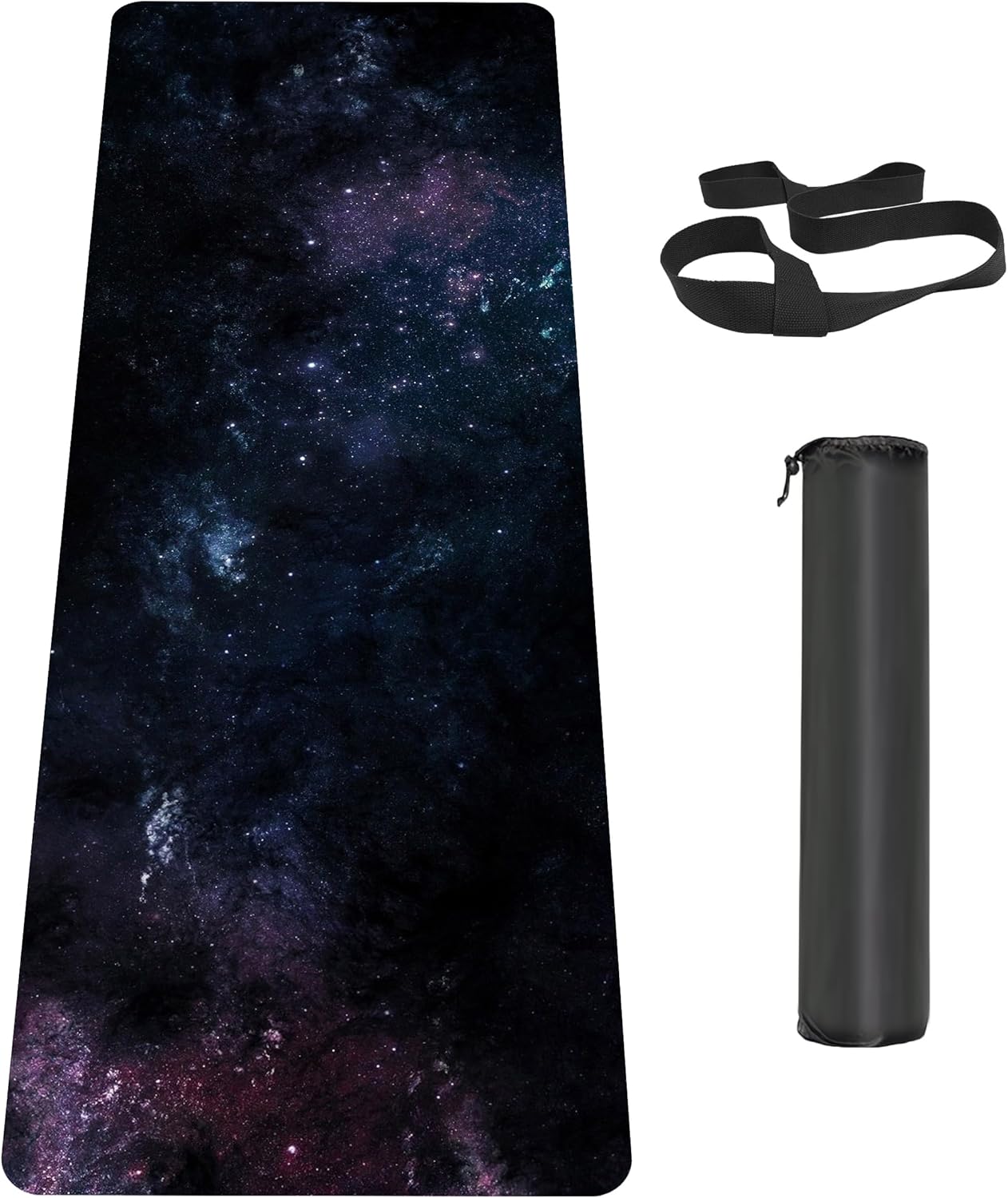 Premium Non-Slip Yoga Mat + Carrying Strap - Ideal for Yoga, Pilates, Workout