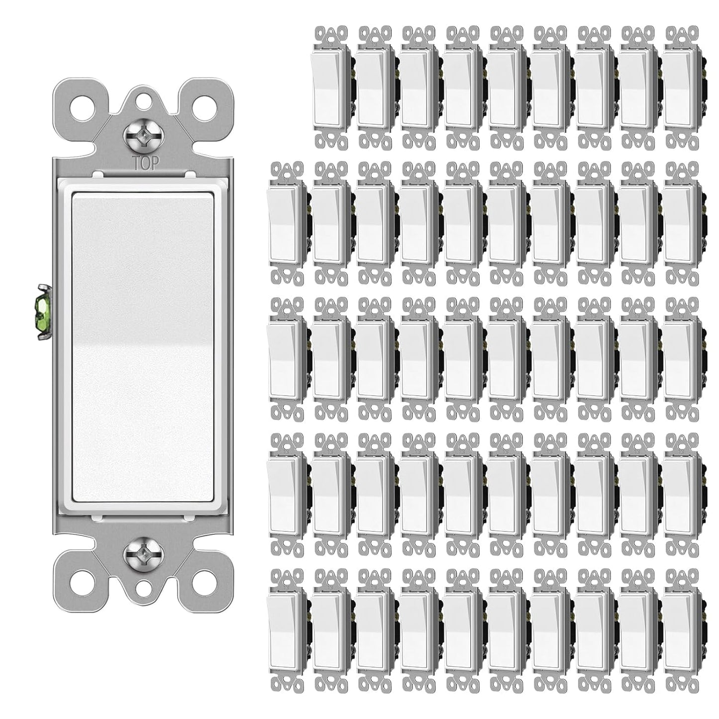 CML Matte White Decorator Wall Light Switch for Home Use
