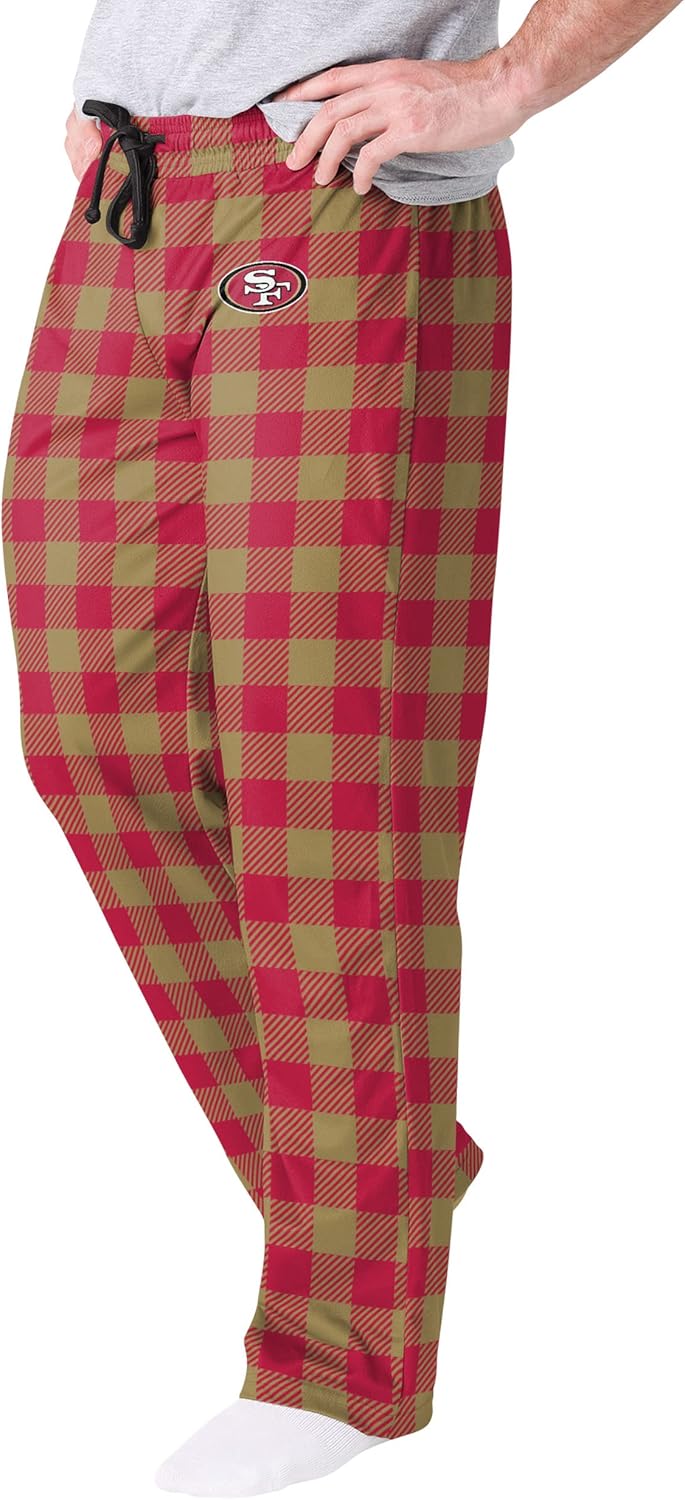 FOCO Men's NFL Team Logo Buffalo Check Lounge Pants for Comfort