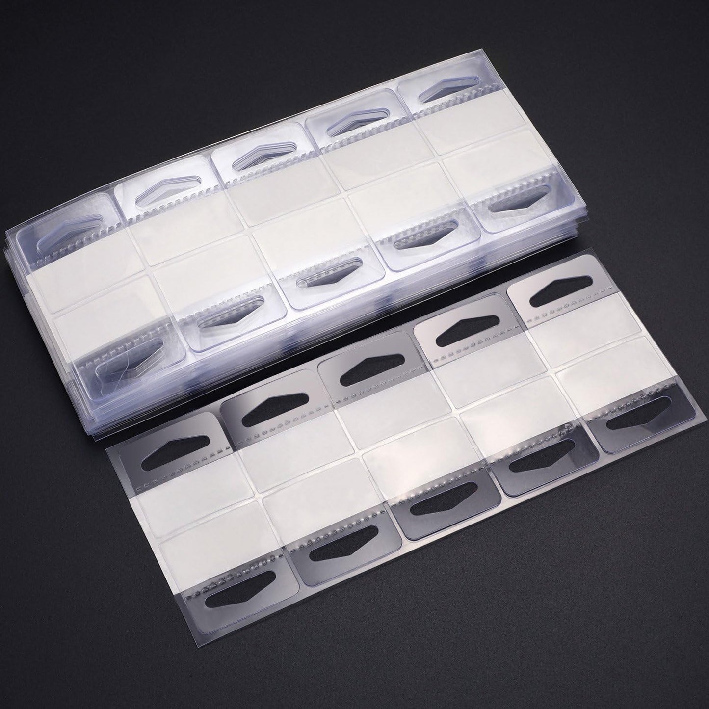 TecUnite 1500 Pieces Clear Plastic Hanging Tags for Retail Display
