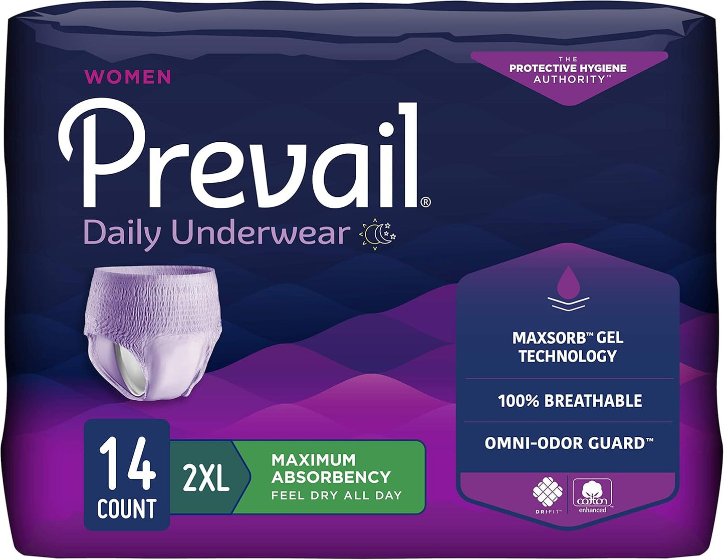 Prevail Lavender Daily Underwear - Pack of 14