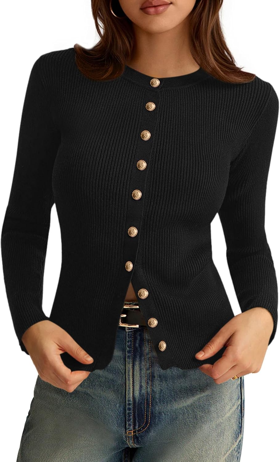 PRETTYGARDEN Womens Lightweight Long Sleeve Cardigan Sweater