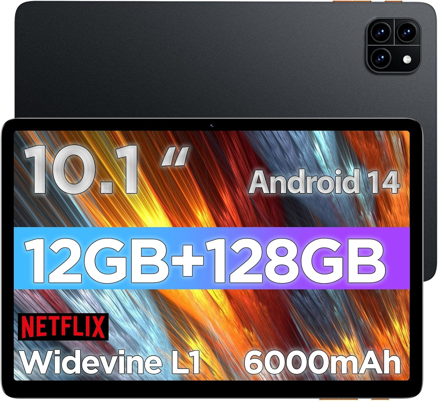 12GB RAM Octa-core 10.1 Android Tablet, 128GB Storage, Dual Cameras - Callsky-Tab