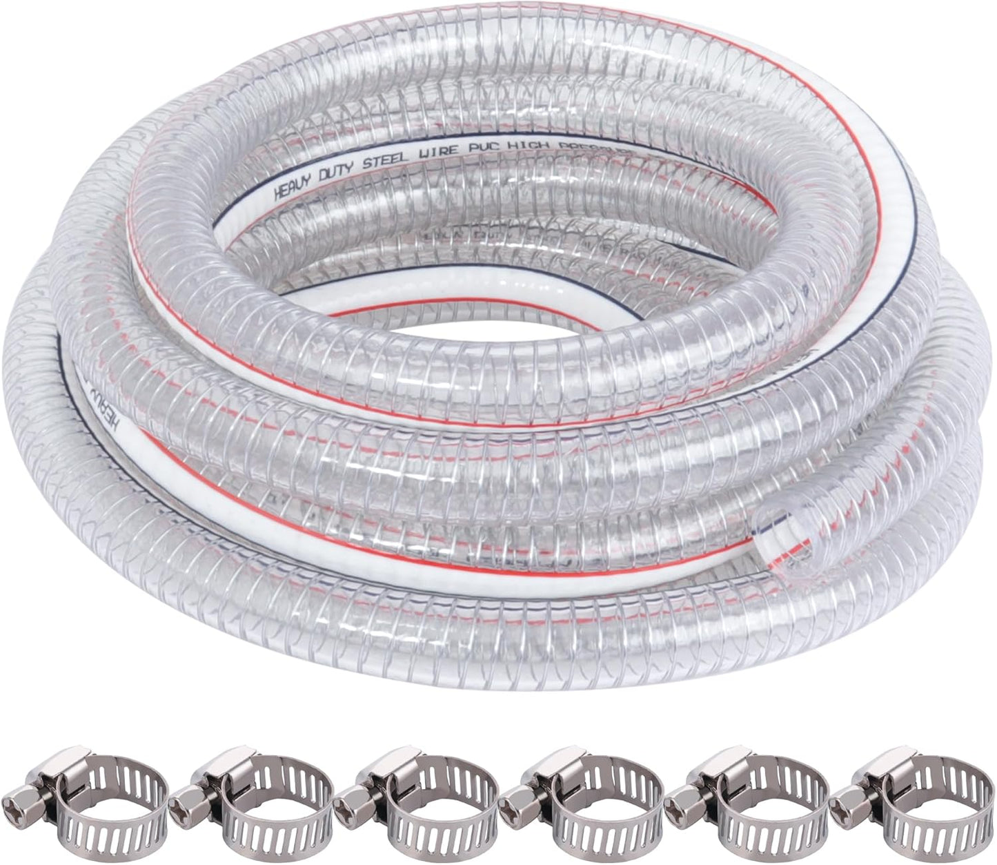 20FT Steel Wire Suction Hose for High Pressure Flexible Use