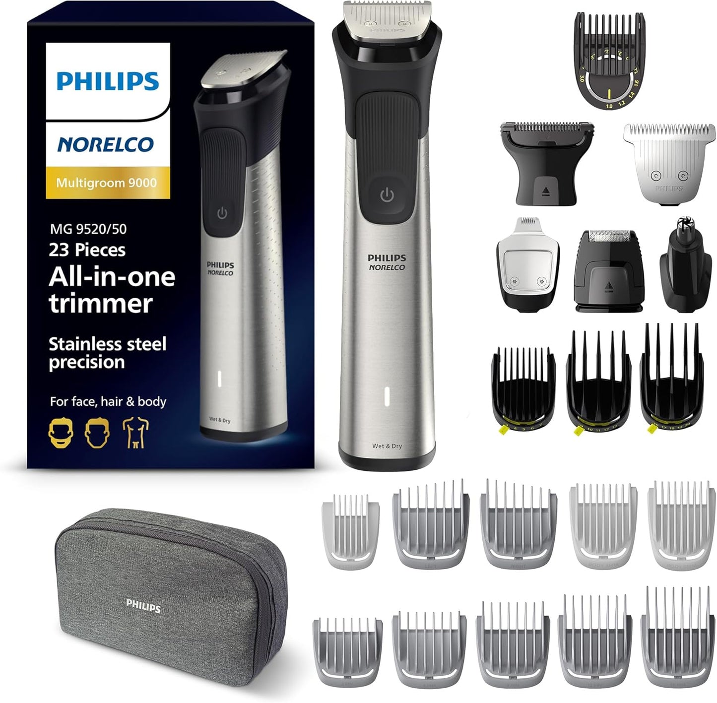 Philips Multigroom 9000 Series: All-in-One Trimmer Kit