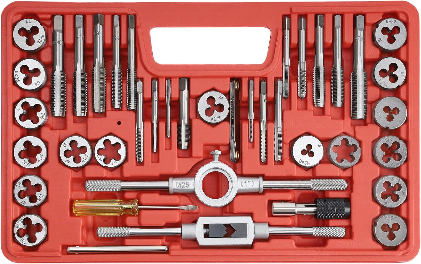 40pcs Metric Tap and Die Set for Precision Threading Needs