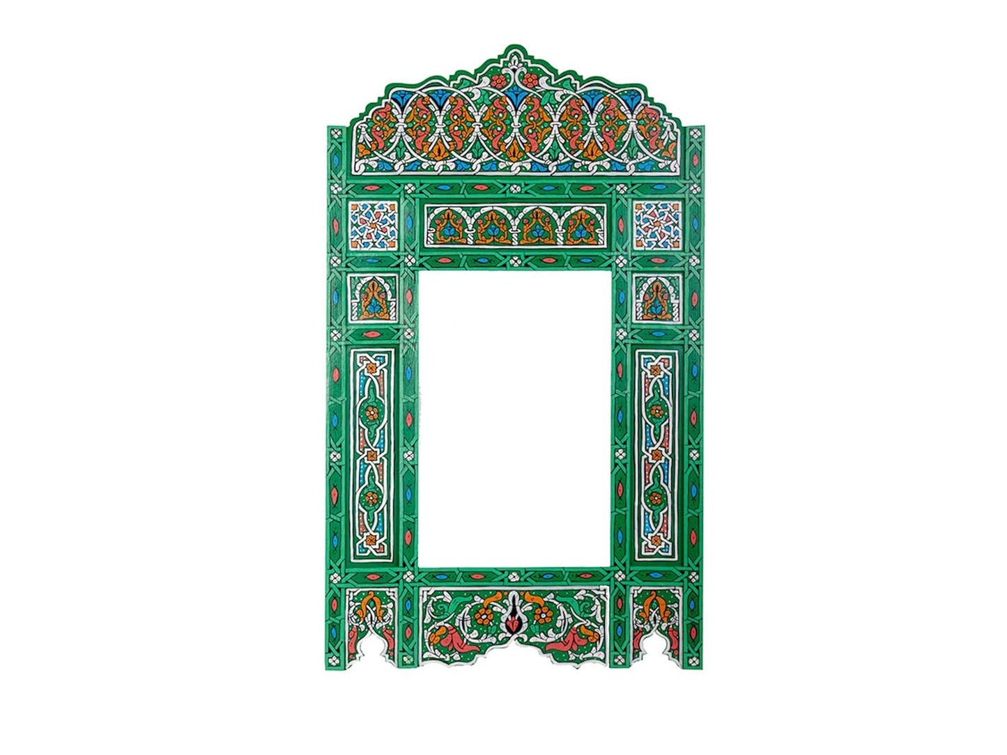 Moroccan Mirror - Handcrafted Rustic Arch Wooden Frame Design