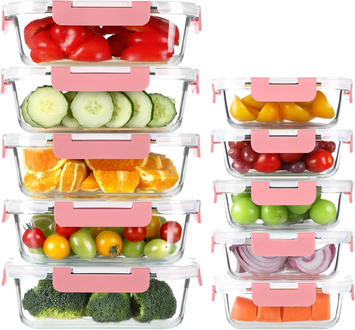 BAYZZ Glass Meal Prep Containers for Easy Food Storage and Prep