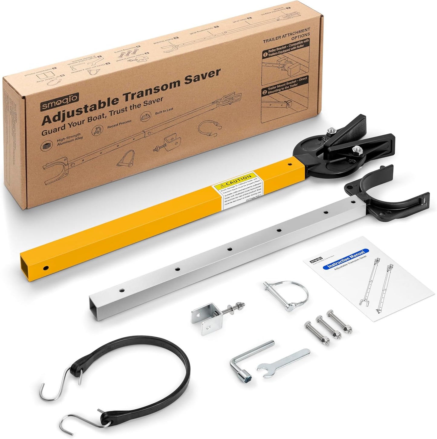 Transom Saver for Outboard Motors - Adjustable Support System