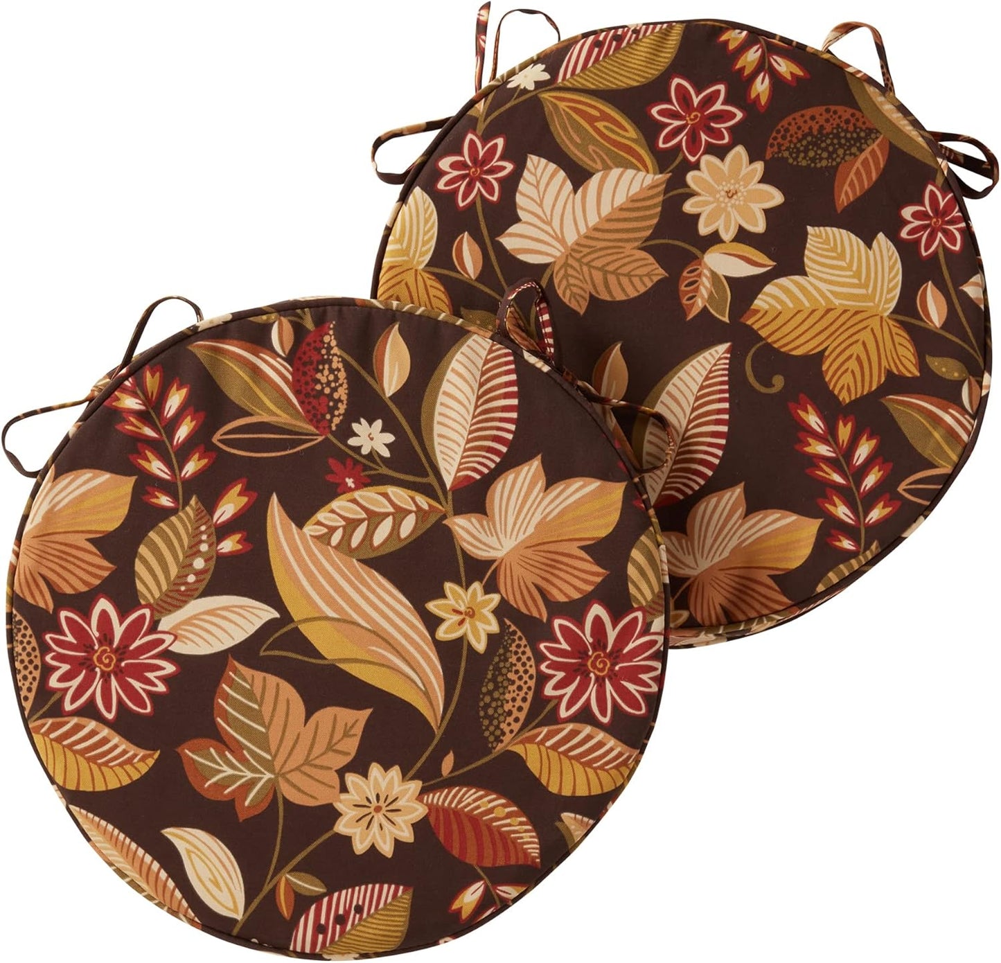 Greendale Home Fashions 18-inch Round Reversible Seat Cushions