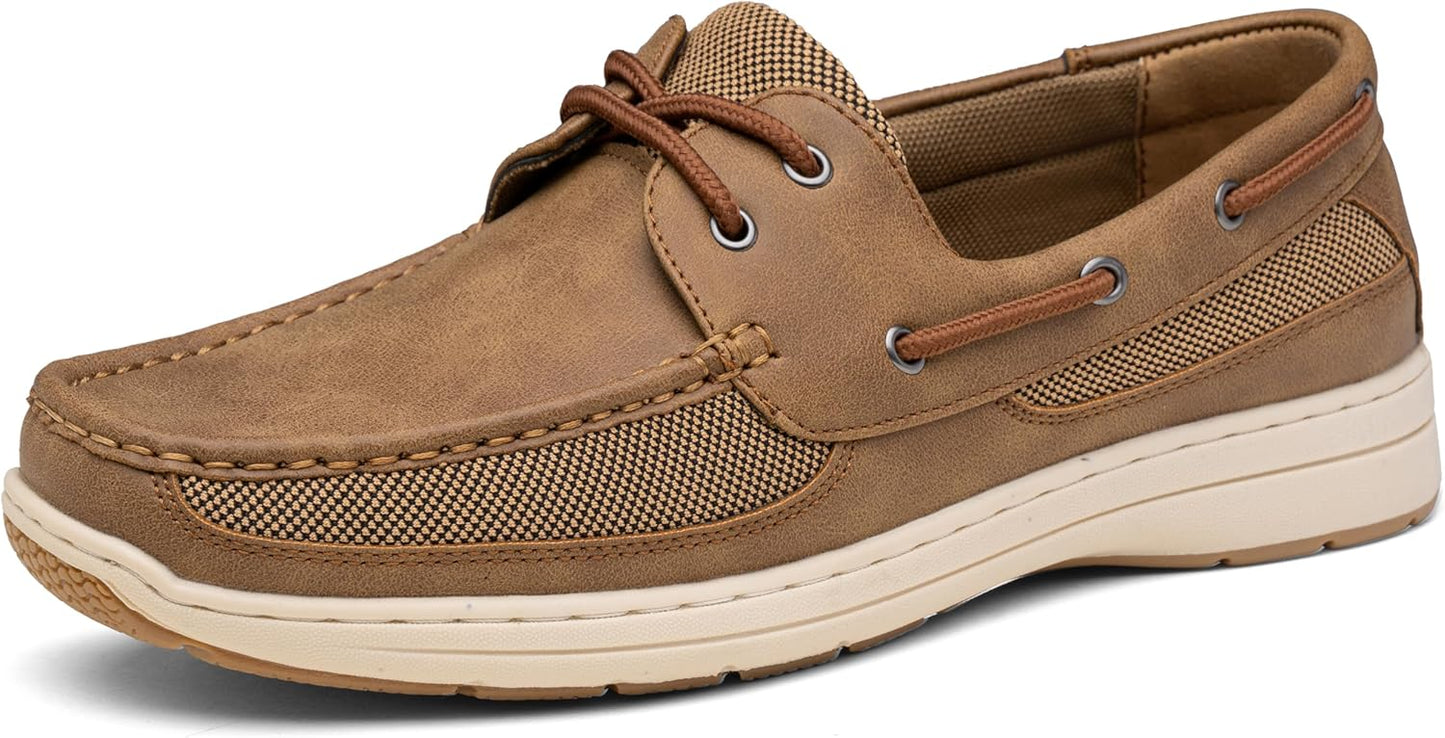 Vostey Men's Boat Shoes Slip On Stylish Casual Loafers Deck Shoes