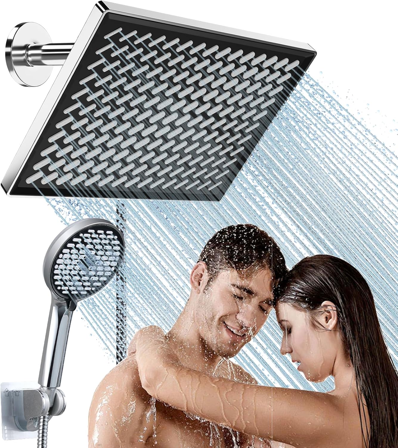 Cobbe 11.8 Inch Rain Shower Head with Handheld for Luxurious Showers