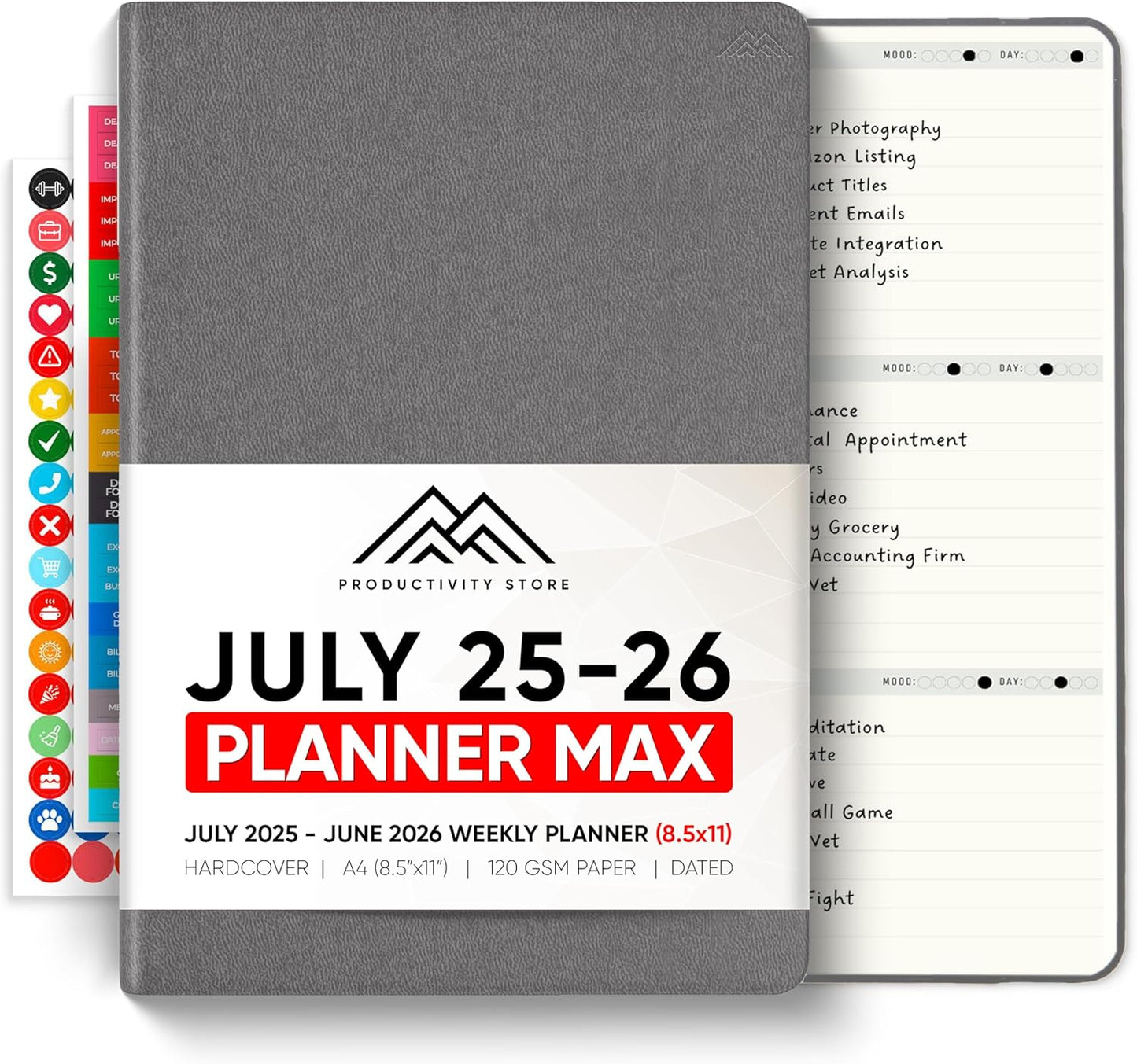 2025-2026 Planner 8.5 x 11 Pro Max for Productivity & Academics