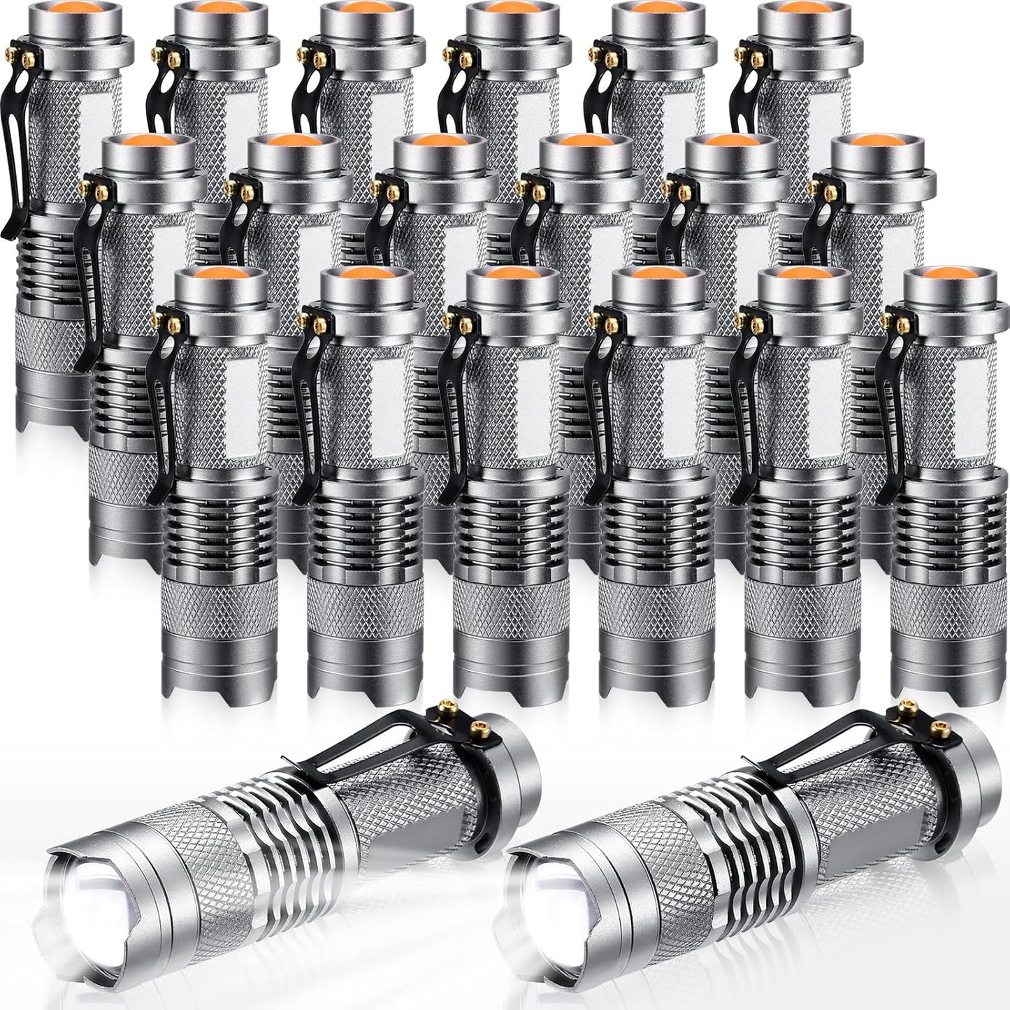 Fumete 20 Pieces LED Flashlight Mini Tactical Torch for Outdoors