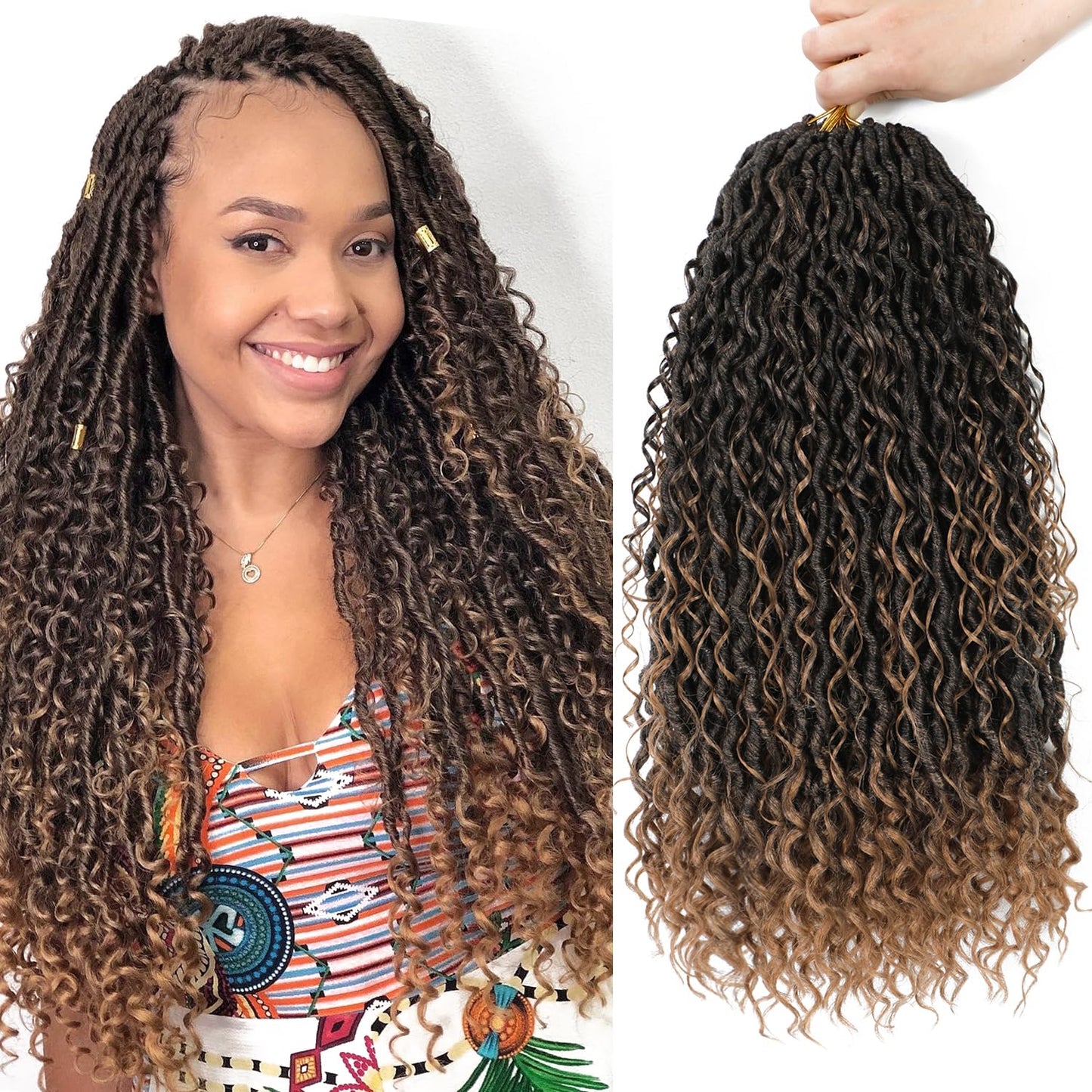 Goddess Faux Locs Crochet Hair for Black Women - 22Inch Style
