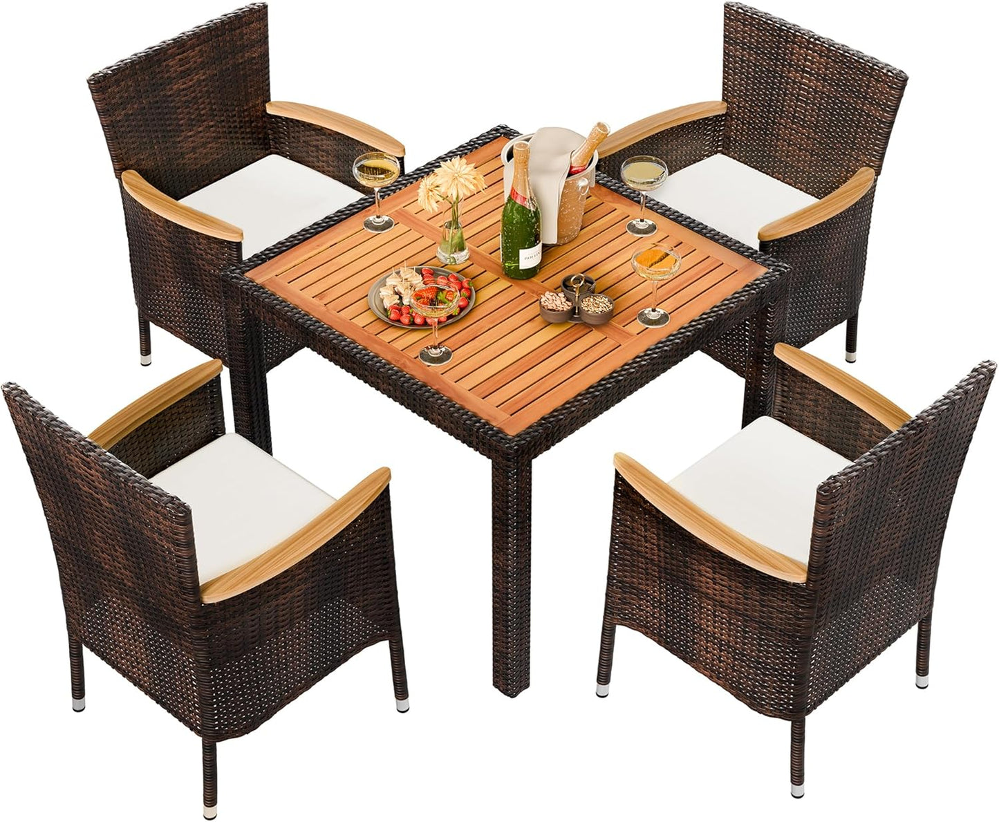 Shintenchi 5 PCS Patio Dining Set for Outdoor Comfort and Style