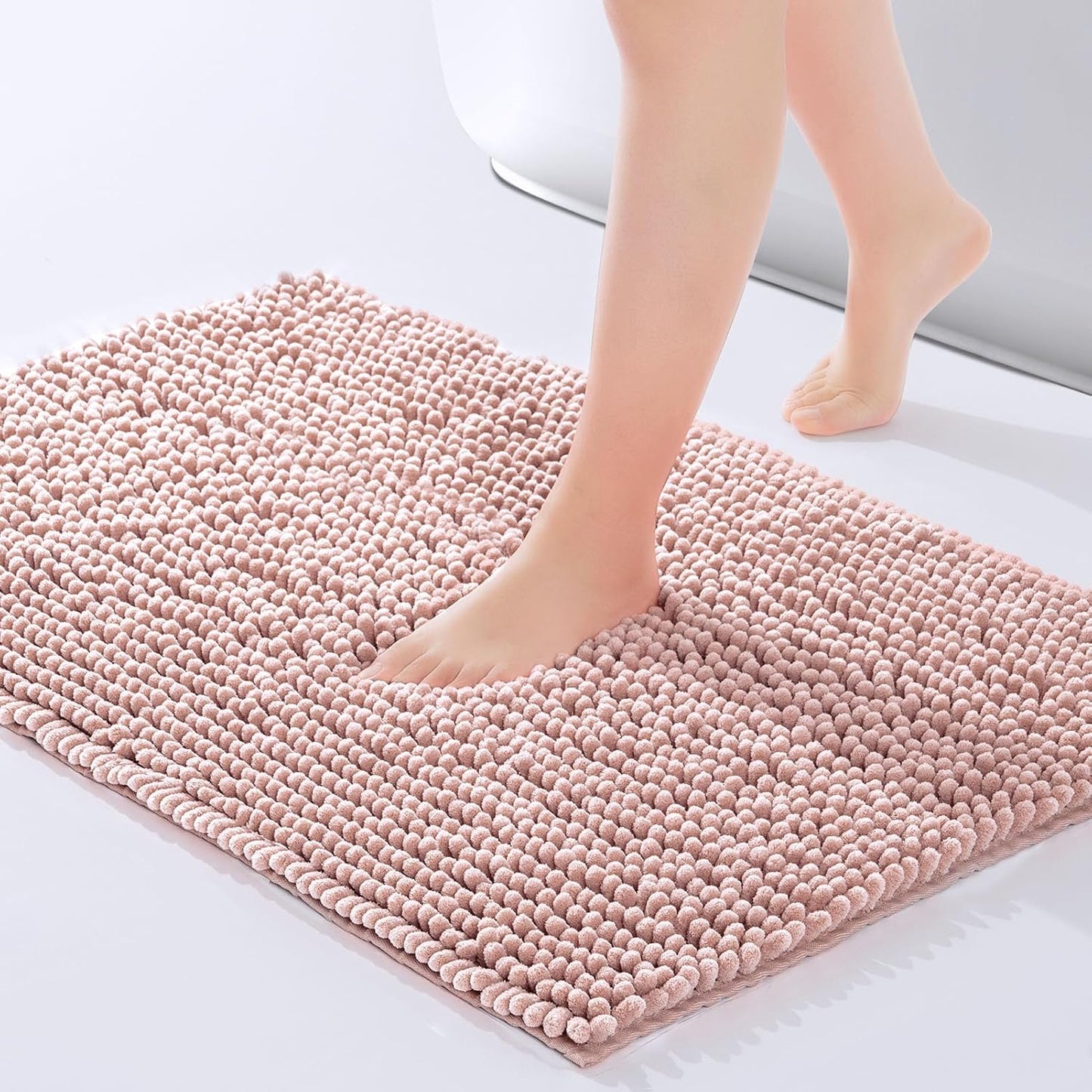 FRESHMINT Large Chenille Bathroom Rugs Mat 36x24 for Comfort