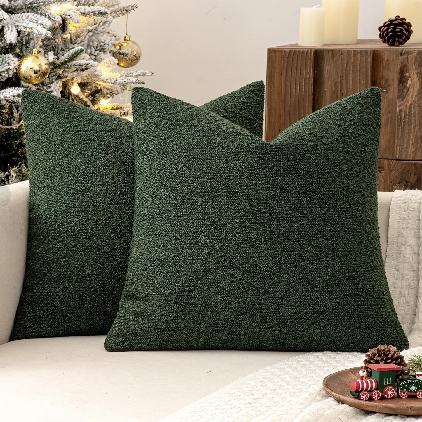 MIULEE 24x24 Decorative Euro Sham Throw Pillows for Cozy Living