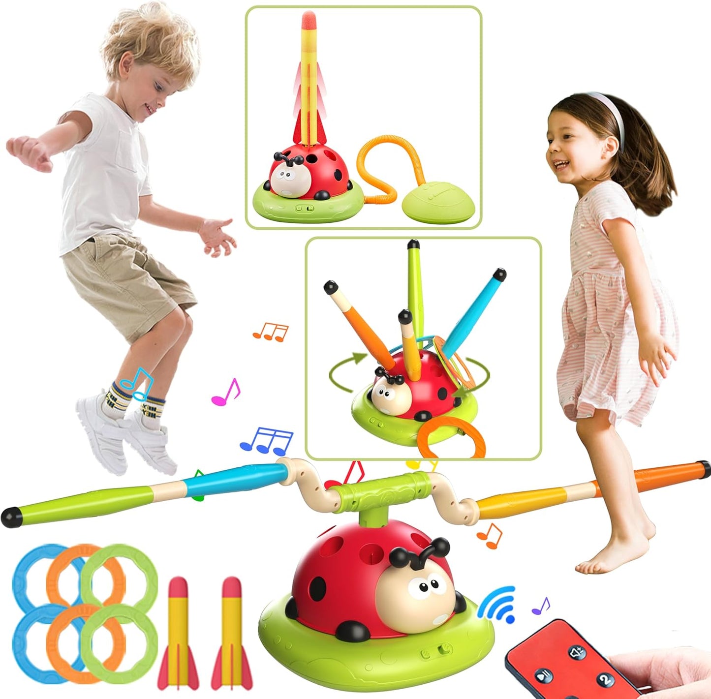 Engfa 3-In-1 Interactive Rocket Launcher for Kids