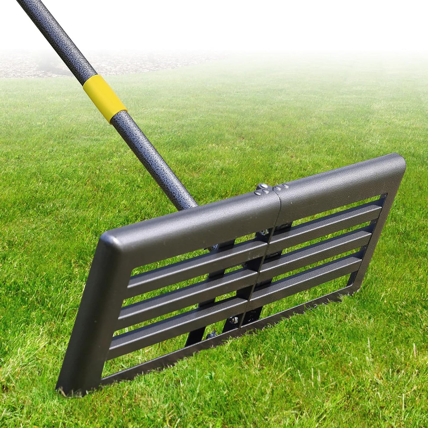 Professional Lawn Leveling Rake with 80in Handle for Easy Use