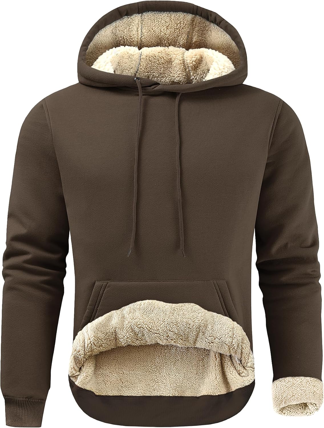 Gesean Men's Cotton Fleece Pullover Hoodie with Kangaroo Pocket