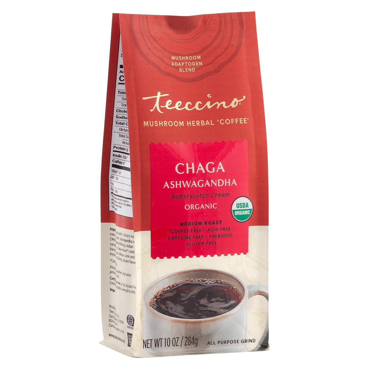 Organic Butterscotch Cream Chaga Coffee - Herbal Mushroom Brew