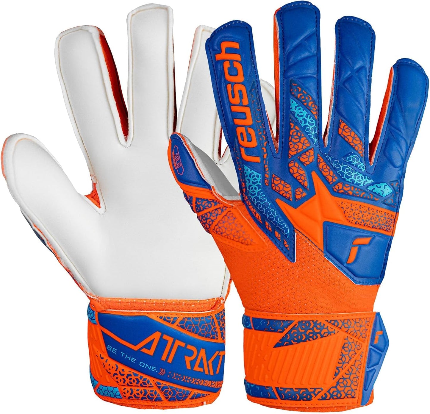 Reusch Attrakt Solid Finger Support Goalie Gloves for Soccer