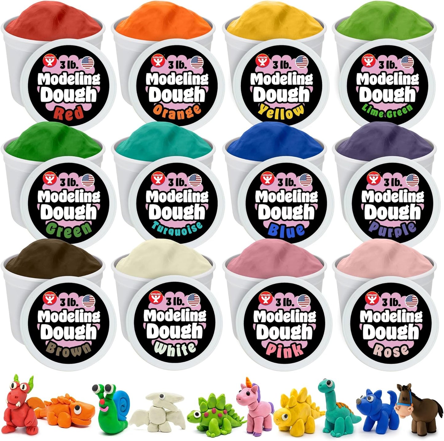 Hygloss Play Modeling Dough for Kids - Safe Non-Toxic Fun