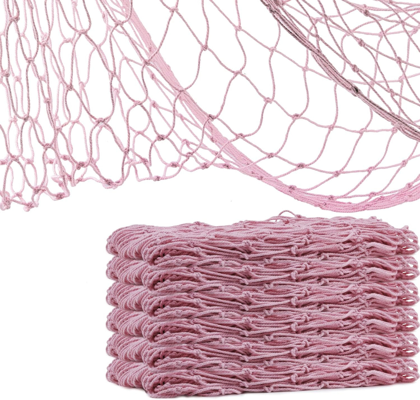 Nautical Themed Natural Cotton Fish Net, 6 Pack - Party & Home Decor