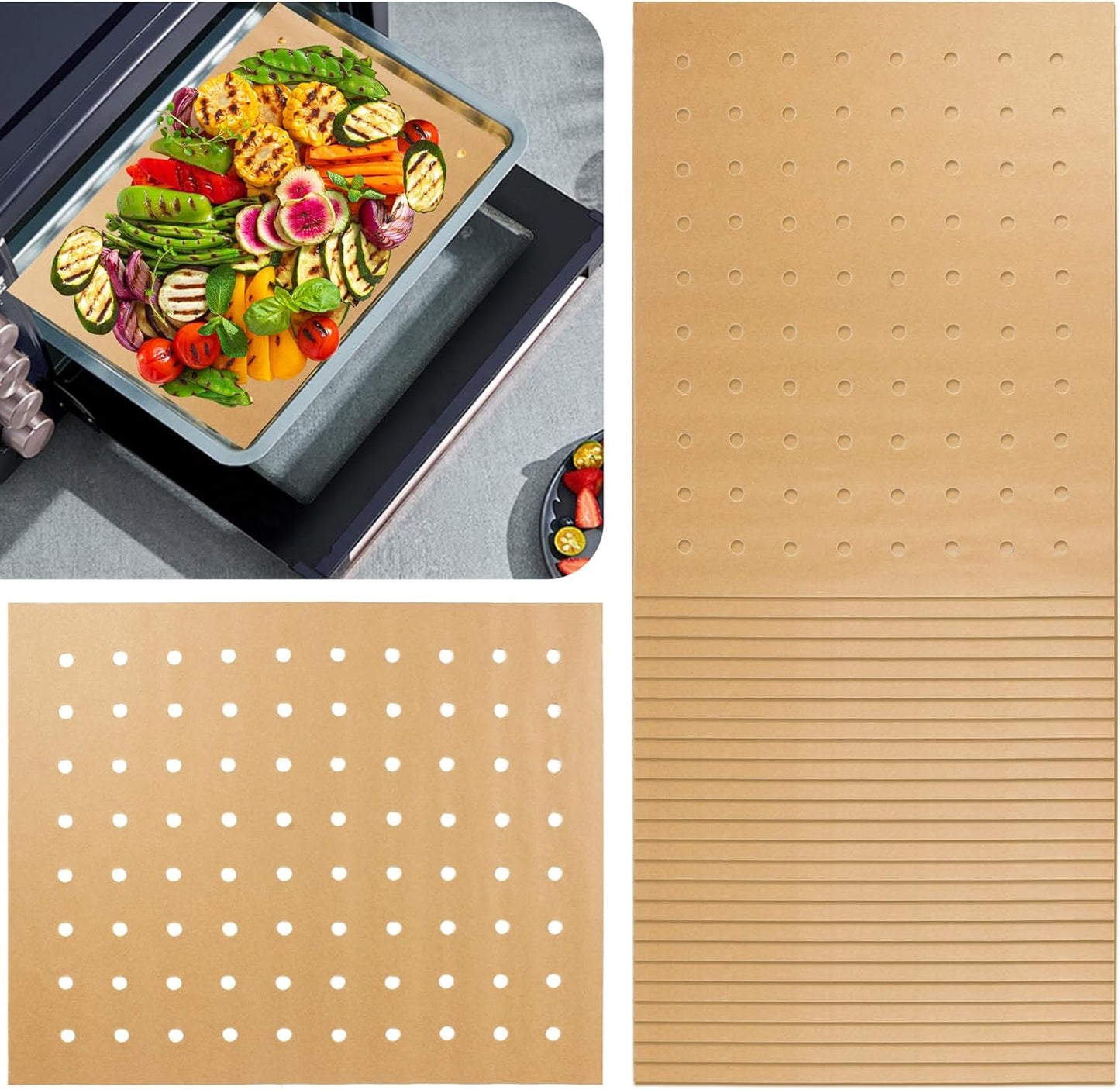 200 Unbleached Air Fryer Liners: Easy Baking Solution
