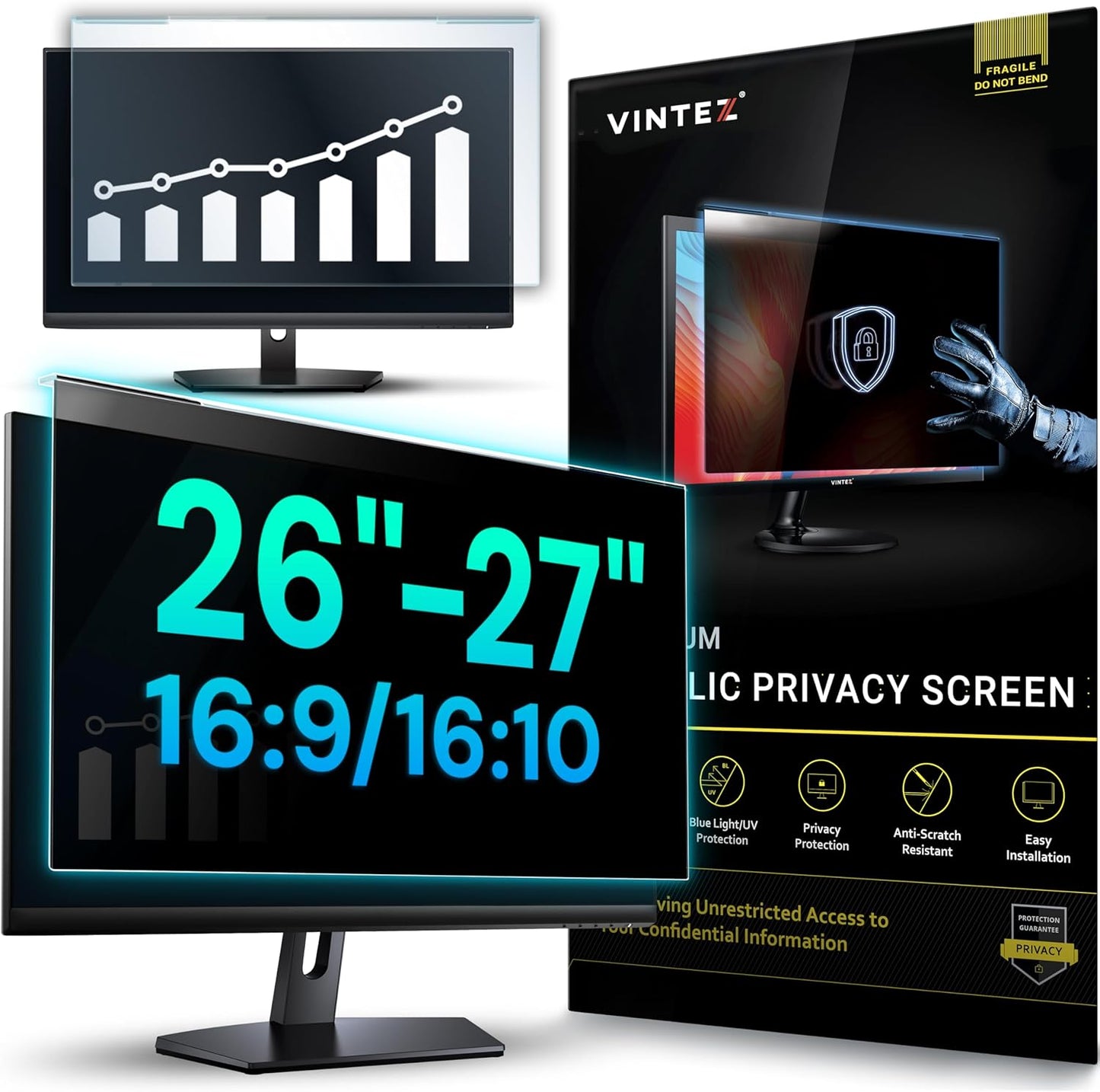 Universal Acrylic 26 27 Inch Computer Privacy Screen Filter