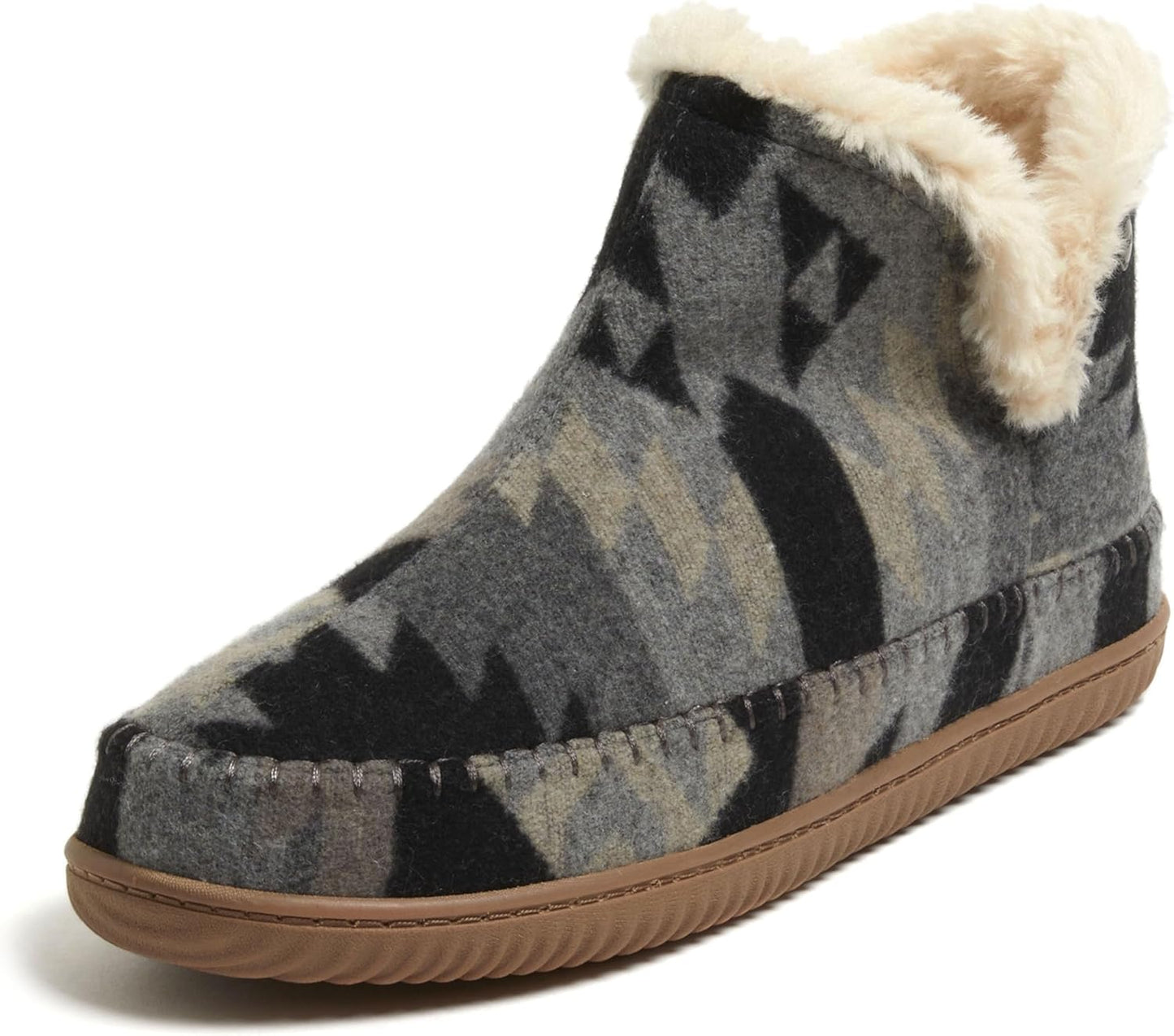 Dearfoams Men's Alpine Brixen Comfort Boot for Indoor/Outdoor Use