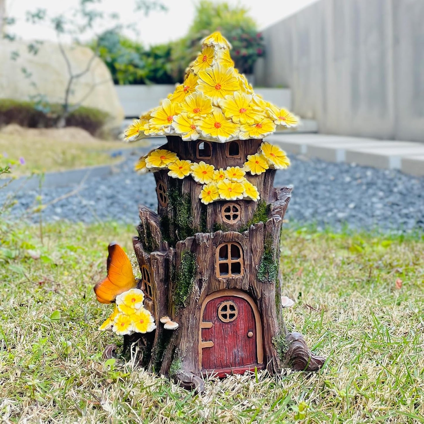 COWOS Solar Fairy House for Enchanting Garden Decor and Lights