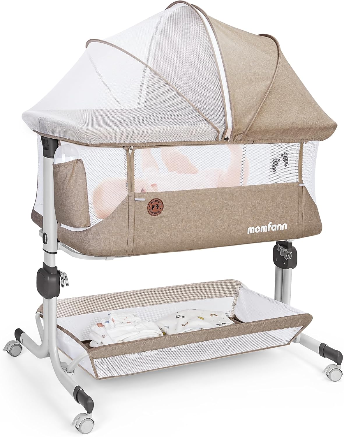 Baby Bassinet Bedside Sleeper with Upgraded Stability and Comfort