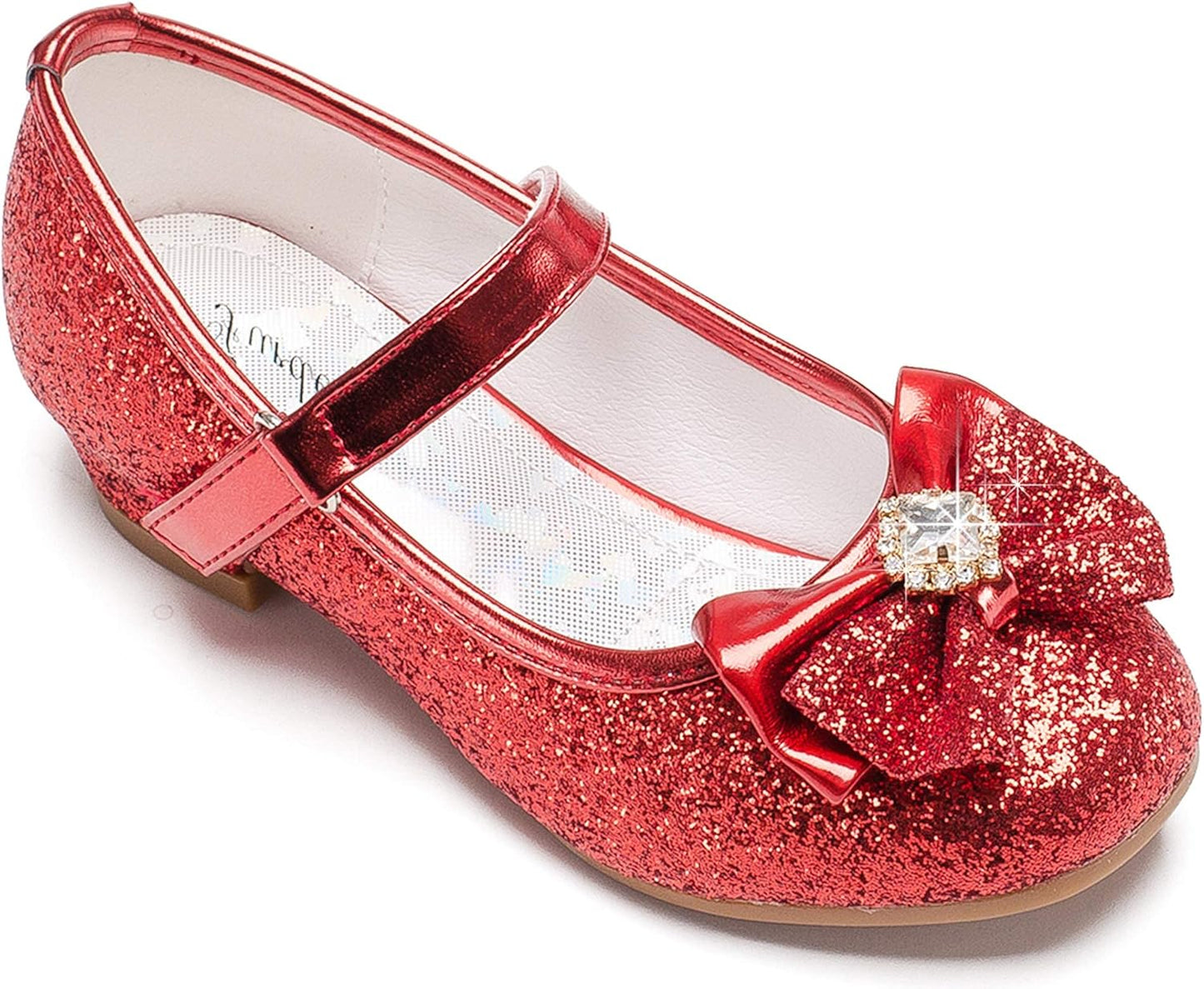 Furdeour Girls Dress Shoes Mary Jane Heels for Kids Toddler