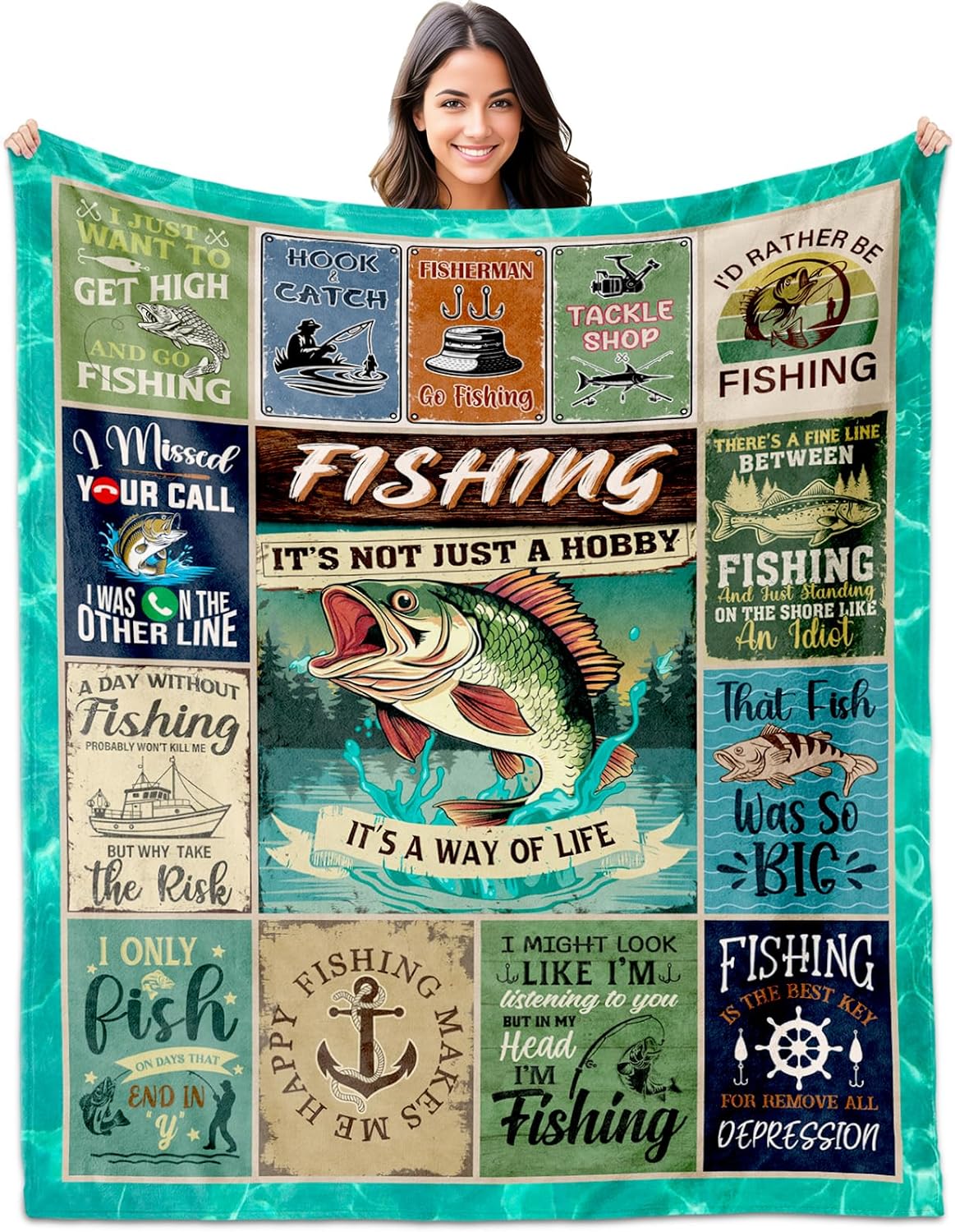 Fisherman's Dream Blanket - 50x60 Cozy Gift